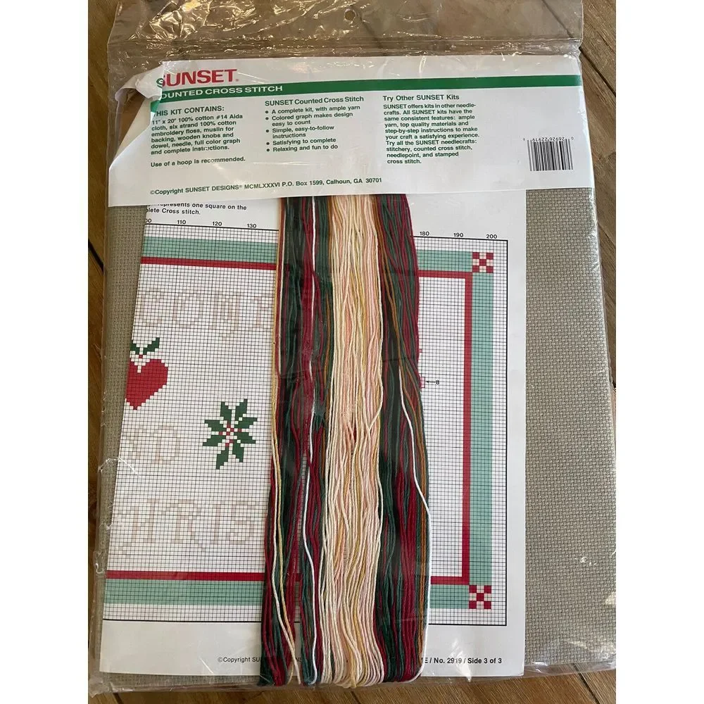 NEW SUNSET AMERICANA WELCOME MERRY CHRISTMAS CROSS STITCH‎ KIT 7